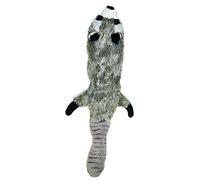 SKINNEEEZ Spot Juguete para Perro sin Relleno con chirriador, Juguete chirriante de Mapache de Peluche para Razas de Perros pequeñas y Grandes | Pequeño
