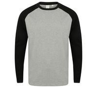 Skinnifit - Camiseta de mangas largas Raglan Modelo Baseball hombre caballero