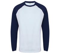 Skinnifit Camiseta de mangas largas Raglan Modelo Baseball hombre (RW4742)