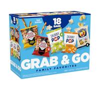 SkinnyPop Family Favorites - Paquete múltiple, original, maíz hervidor, Dot 's Original y mostaza miel, aperitivos saludables de presa pirata, 14 g, tamaño individual (paquete de 18)