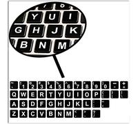 SkinoEu 1 x Inglés US Keyboard Pegatinas para Teclado para PC Portátil Ordenador Negro B 244