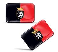 SkinoEu 2 x 3D Gel Pegatinas Bandera del Valle de Aosta Región de Italia Valle d'Aosta para Coche Moto Bicicleta Tuning F 251