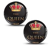 SkinoEu 2 x 3D Gel Pegatinas Silicona The Queen Reina Corona Stickers Coche Moto Bicicleta Teléfono Ordenador KS 15 Z*