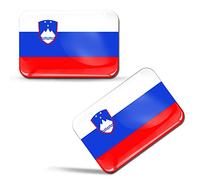 SkinoEu® 2 x 3D Pegatinas Bandera Eslovenia Esloveno F 110