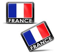 SkinoEu® 2 x 3D Pegatinas Bandera Francia Francés F 167