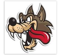 SkinoEu® 2 x PVC Pegatinas Laminadas Adhesivos Stickers Wolf Lobo Decoración Divertida Etiqueta para Motocycletas Autos Coches Ciclomotores Bicicletas Ordenador Portátil Regalo B 96