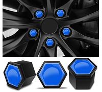 SkinoEu 20pcs Tapas para Tuercas de Rueda de 17mm Tapas para Tuercas de Perno de Rueda Tapas Hexagonales para Tuercas de Neumático con Juego de Herramientas de Extracción para Coches Azul NC 3