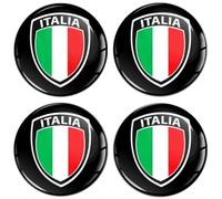 SkinoEu 4 Pegatinas de 55 mm para tapacubos, Tapas de buje, Tapas de Rueda, Pegatinas de Italia, Italia, Italiana, Bandera Italiana, Bandera A 8555