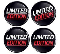 SkinoEu 4 x 50mm 3D Silicona Adhesivo Pegatinas Stickers Universal Tapas de Rueda de Centro Tapacubos para Coche Auto Tuning Edición Limitada Limited Edition A 550