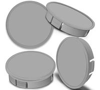 SkinoEu 4 x 60mm Tapas de Rueda de Aleación Centro Centrales Tapacubos para Llantas Coche Tuning Gris Plata CXS 0
