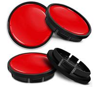 SkinoEu Compatible con Tapas Centrales VW Volkswagen 5G0601171XQI Tapacubos de Aleación para Llantas de 66mm Rojo CR 5