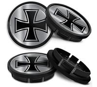 SkinoEu Compatible con Tapas Centrales VW Volkswagen 5G0601171XQI Tapacubos de Aleación para Llantas de 66mm CR 24