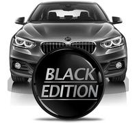SkinoEu Emblema Tuning para capó Delantero y Maletero Compatible con BMW Emblema 51147057794 82 mm Black Edition Negro Plata EN 10