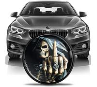 SkinoEu Emblema Tuning para capó Delantero y Maletero Compatible con BMW Emblema 51147057794 82 mm Cráneo Negro EN 25
