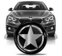 SkinoEu Emblema Tuning para capó Delantero y Maletero Compatible con BMW Emblema 51147057794 82 mm Negro Plata EN 32