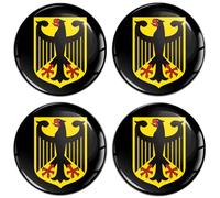 SkinoEu Juego de 4 pegatinas de 65 mm para tapacubos, tapacubos, tapacubos, tapacubos, pegatinas, bandera de Alemania, águila alemana A 8465