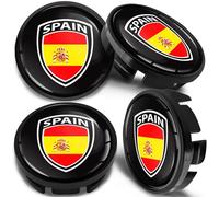 SkinoEu Juego de 4 Tapacubos Centrales de Ruedas de 65 mm Compatible con VW 3B7 601 171 / 6U7 601 171 España Bandera Española CV 76