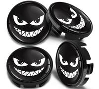 SkinoEu Juego de 4 Tapacubos Centrales de Ruedas de 65 mm Compatible con VW 3B7 601 171 / 6U7 601 171 Negro CV 73