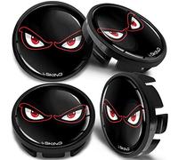 SkinoEu Juego de 4 Tapacubos Centrales de Ruedas de 65 mm Compatible con VW 3B7 601 171 / 6U7 601 171 Negro CV 7