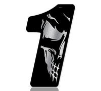 SkinoEu Números de inicio para coche, moto, vinilo, calavera, negro, plata, calavera, calavera, calavera, moto, motocross, carreras, número tuning 1 N 251