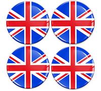 SkinoEu Pegatina para coche, para tapacubos, tapas de buje, tapa de buje, tapa de rueda de 55 mm, bandera del Reino Unido A 6955