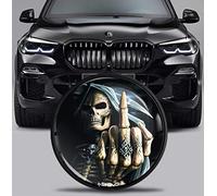 SkinoEu Tuning Emblema para capó Delantero y Maletero, 82 mm, Compatible con BMW Emblema 51767288752 Calavera Craneo EX 10