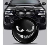 SkinoEu Tuning Emblema para capó Delantero y Maletero, 82 mm, Compatible con BMW Emblema 51767288752 Negro Plata EX 19