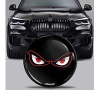 SkinoEu Tuning Emblema para capó Delantero y Maletero, 82 mm, Compatible con BMW Emblema 51767288752 Negro Rojo EX 9