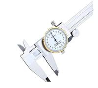 SKINPA Calibrador de cuadrante 0 a 150 mm, micrómetro Acero Inoxidable a Prueba Golpes con resolución,02, Calibre Vernier Rodillo micromovimiento(0-150mm)