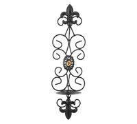 SKINPA Wall Candlesticks, Wall Candle Holders Retro Diamond Encrusted Candlestick for Living Room Bedroom Decorations
