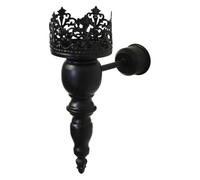 SKINPA Wall Candlesticks, Wall Light Holders Wall Decor Unique Centrepieces Decorative Pillars Bedroom Tea Candles Bathroom Fireplaces(Black)