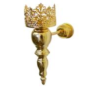 SKINPA Wall Candlesticks, Wall Light Holders Wall Decor Unique Centrepieces Decorative Pillars Bedroom Tea Candles Bathroom Fireplaces(Gold)