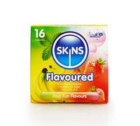 Skins Sexual Health Paquete múltiple de condones con sabor (Incoloro, 16 Unidades (Paquete de 1))