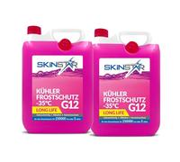SkinStar Anticongelante de -35 °C | G11 | G12 | G13 | Líquido refrigerante listo para usar | Anticongelante para coche | Productos químicos para automóviles (10 l, G12)