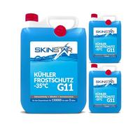 SkinStar Anticongelante de -35 °C | G11 | G12 | G13 | Líquido refrigerante listo para usar | Anticongelante para coche | Productos químicos para automóviles (15 l, G11)