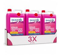SkinStar Anticongelante G12-35°C 15L refrigerante líquido refrigerante | Refrigerante para motor listo para usar, color rosa: protección contra heladas hasta -35 °C, sin silicatos
