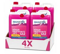SkinStar Anticongelante G12-35°C 20L refrigerante anticongelante coche | Refrigerante para motor listo para usar, color rosa: protección contra heladas hasta -35 °C, sin silicatos