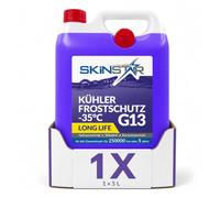 SkinStar Anticongelante G13 - 35 °C 5 L refrigerante agua refrigerante | Refrigerante del motor listo para usar: protección contra heladas hasta -35 °C, sin silicatos, larga vida útil para 250.000
