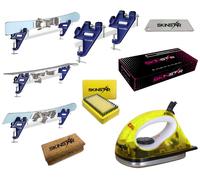 SkinStar Cera para Esquís Set Smart Tensor Esquí Universal Cepillo & Hielo