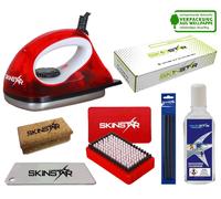 SkinStar Cera para Esquís Starter Set Natural Cera Cepillo Limpio Belag Parche