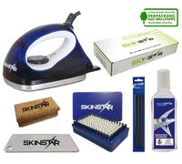 SkinStar Cera para Esquís Starter Set Natural Cera Cepillo Limpio Belag Reparar