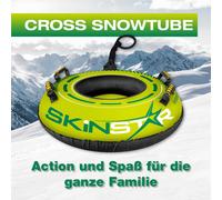 SkinStar CROSS Snowtube Verde Ø 100cm Rueda De trineo Neumático Nieve