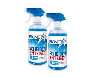 SkinStar Descongelante para parabrisas hasta -40 °C, espray anticongelante para parabrisas, rápida y sin arañazos, visión clara de invierno, nanotecnología (1 l)