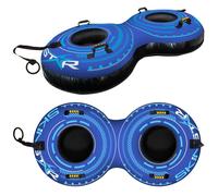 SkinStar Doble Tubo de Nieve 2er Tobogán Schneereifen Rueda Trineo Bob Azul