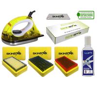 SkinStar Starter Esquí Cera Set Aumentar el Hierro Cepillos Natural Cera Limpio