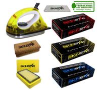 SkinStar Starter Esquí Cera Set, Plancha de Cera Cepillo