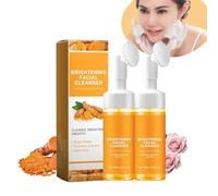 Skintura, Skintura - Brightening Foaming Face Wash, Skintura Turmeric, Turmeric Kojic Acid Foaming Facial Cleanser, Turmeric Foaming Cleanser with Brush, Deep Cleansing (2pcs)