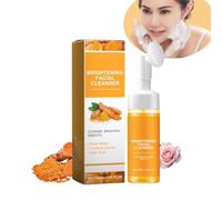 Skintura, Skintura - Brightening Foaming Face Wash, Skintura Turmeric, Turmeric Kojic Acid Foaming Facial Cleanser, Turmeric Foaming Cleanser with Brush, Deep Cleansing (1pcs)