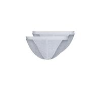 Skiny Tanga de algodón Hilo, Opaco, Plata Melange (080693), M (Pack de 2) para Hombre