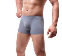 Skiny Calzoncillos tipo bóxer americanos para hombre, gris, L